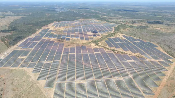 Metz Solar Farm aerial view