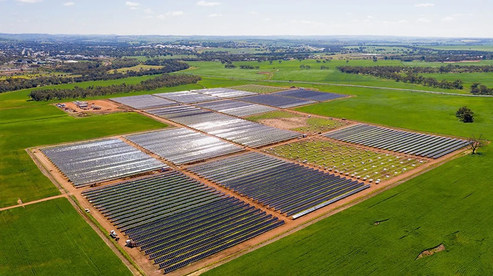 Northam Solar Farm aerial view
