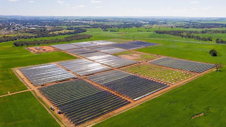 Northam Solar Farm aerial view