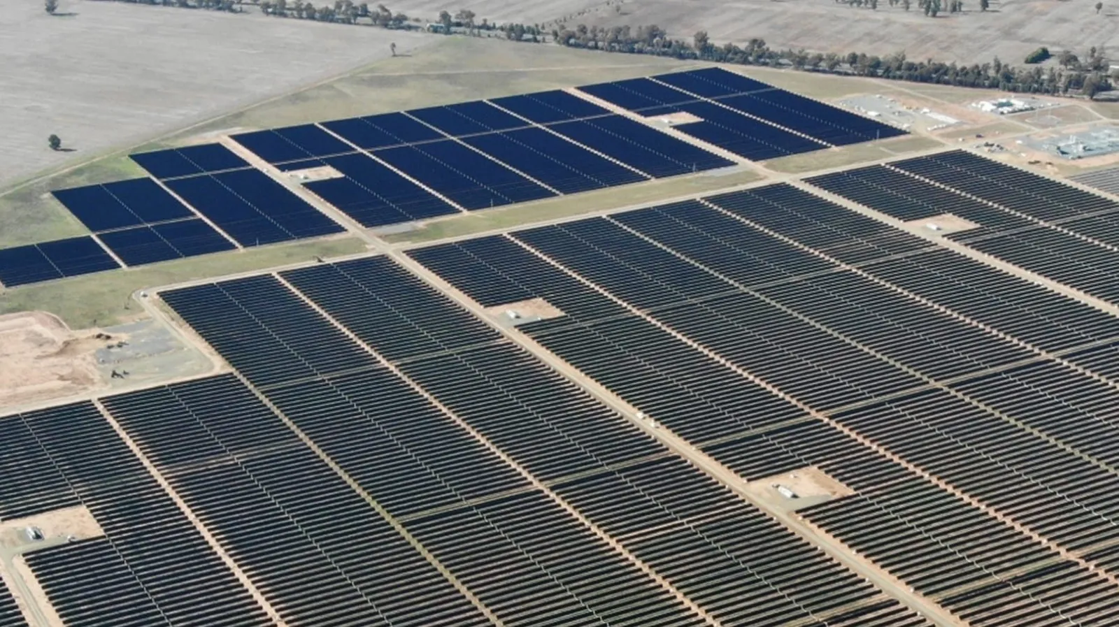 Wyalong Solar Farm aerial view